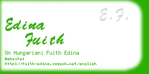 edina fuith business card